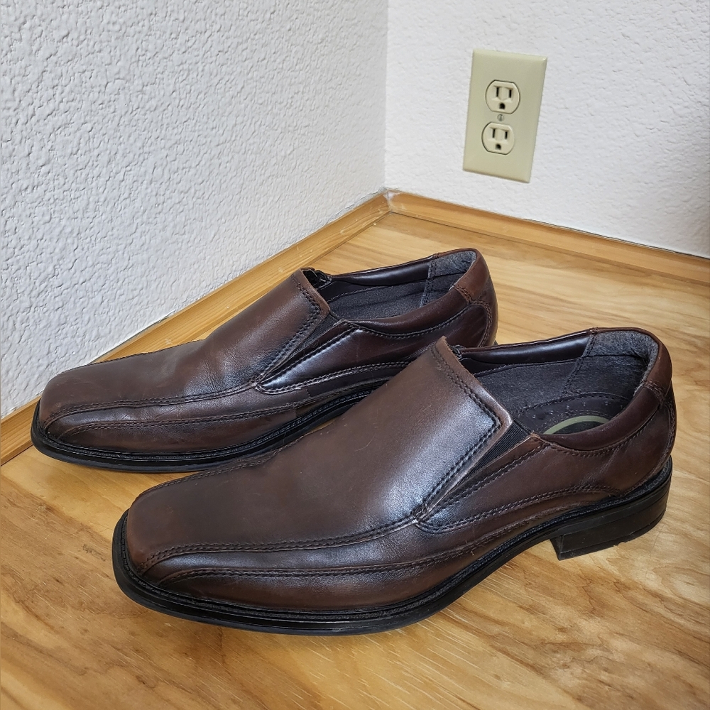 Dockers Brown Leather Proposal Slip Ons
